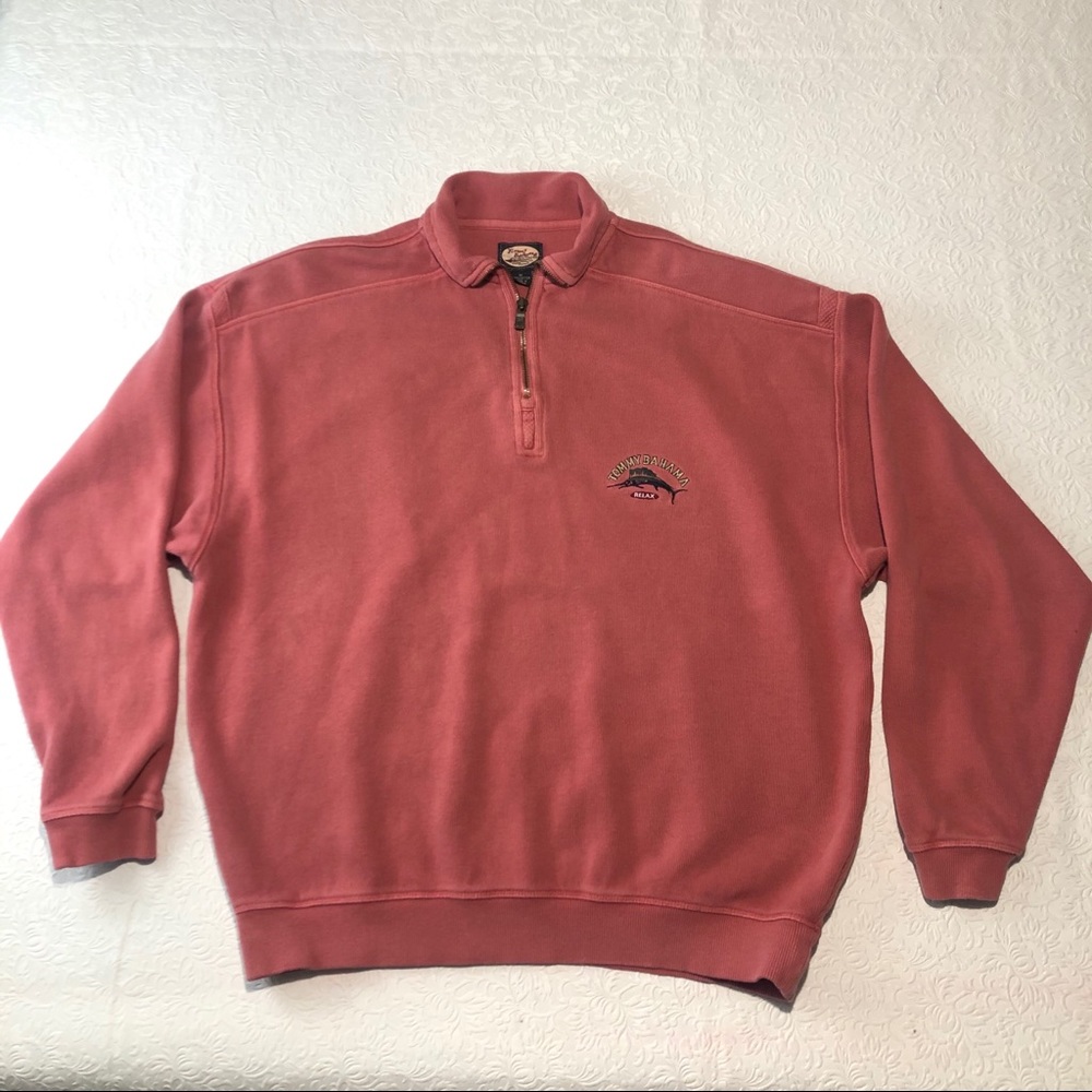 Tommy Bahama Relax Fit Pink Sweatshirt Mens Size M